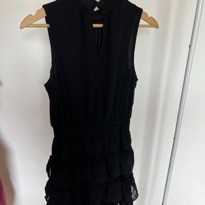 1 STATE LITTLE BLASK RUFFLE DRESS